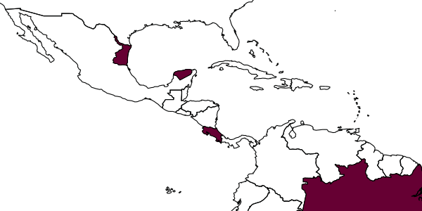 map of Labena espinita     Gauld, 2000